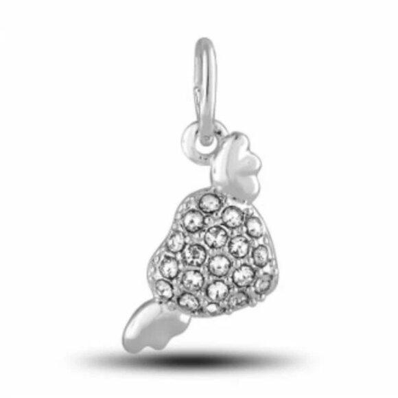 DaVinci Charm Bracelet 8.5" 7 Beads - Valentine's Day Heart XO Cupid Love Red CZ - Picture 4 of 4